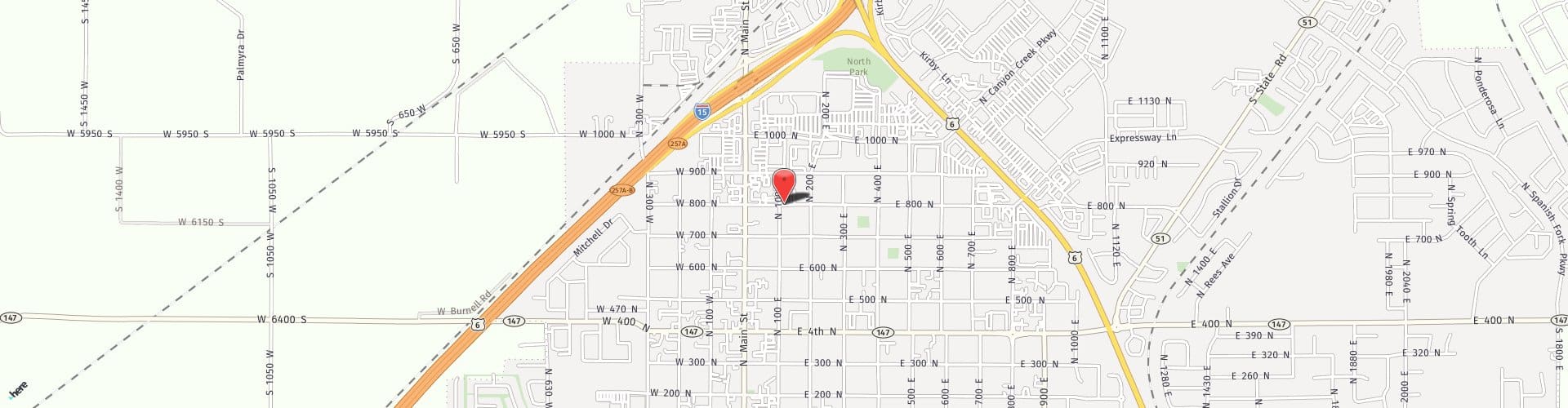 Location Map: 114 E 800 N Spanish Fork, UT 84660