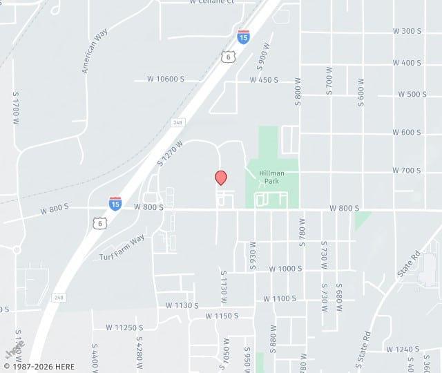 Location Map: 753 South 1040 West Street Payson, Utah 84651