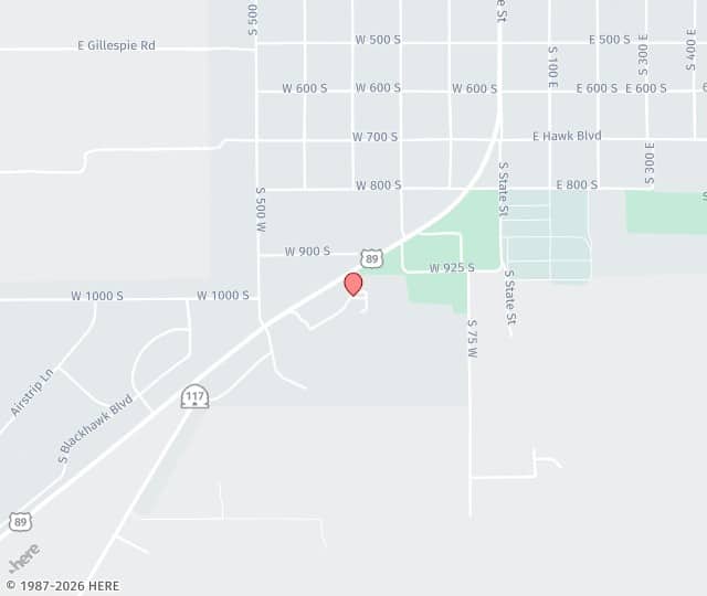 Location Map: 1100 S Medical Dr Mt. Pleasant, Utah 84647