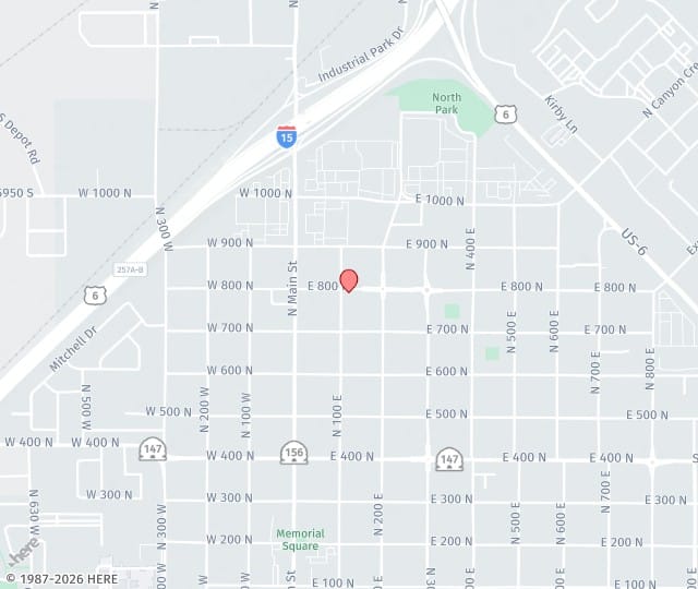 Location Map: 114 East 800 North Spanish Fork, Utah 84660